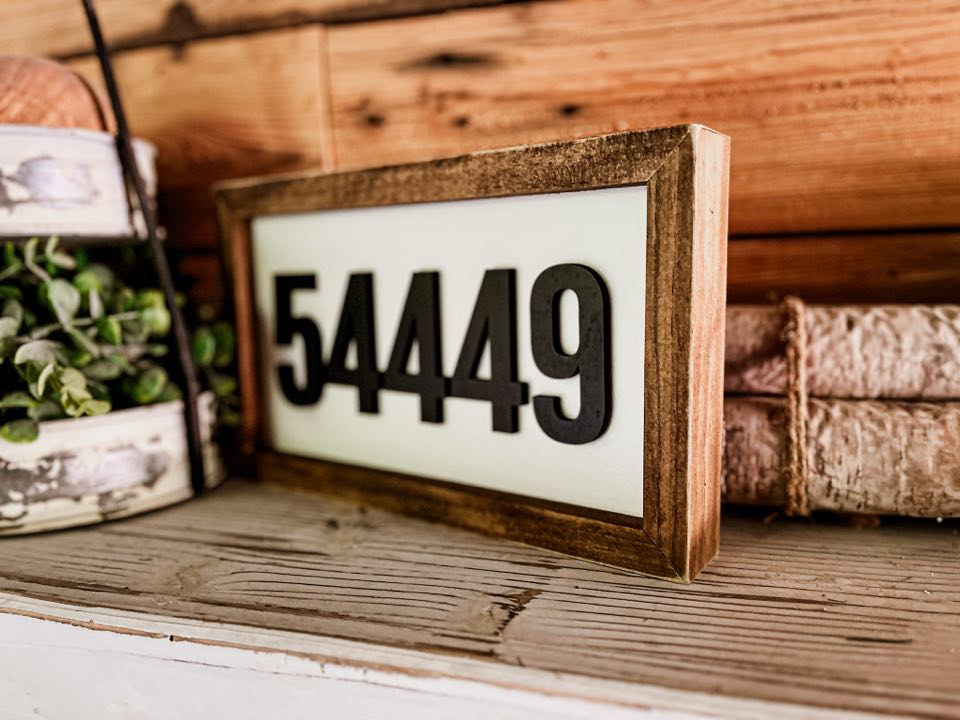 Home Zip Code Signs Zip Code Sign | Farmhouse Sign | Laser Cut Sign | Personalized Sign ...