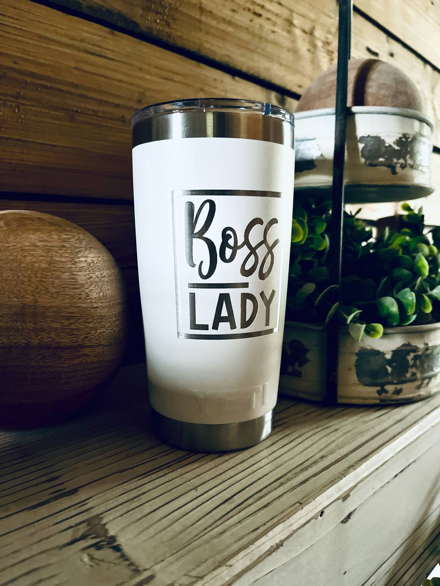 Engraved Boss Lady Tumbler with Handle | Custom Insulated Cup | Mother's Day Gift