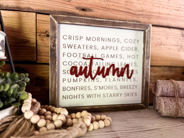 Autumn Subway Art | Fall Decor | Fall Signs for Home | Fall Signs Wooden | Autumn Decor