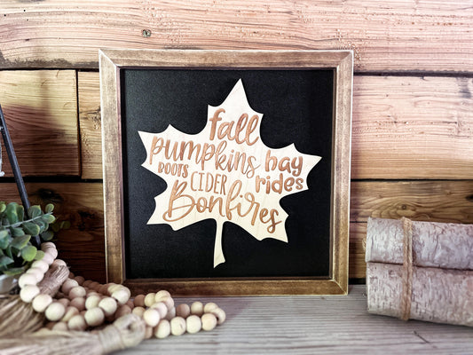 Fall Subway Art on Leaf | Fall Decor | Fall Signs for Home | Fall Signs Wooden | Autumn Decor | Autumn Shows Us Just How Beautiful Change Can Be