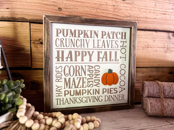 Fall Subway Art with Pumpkin | Fall Decor | Fall Signs for Home | Fall Signs Wooden | Autumn Decor | Autumn Shows Us Just How Beautiful Change Can Be