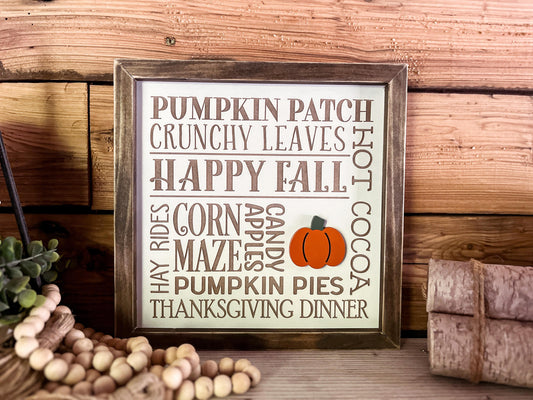 Fall Subway Art with Pumpkin | Fall Decor | Fall Signs for Home | Fall Signs Wooden | Autumn Decor | Autumn Shows Us Just How Beautiful Change Can Be