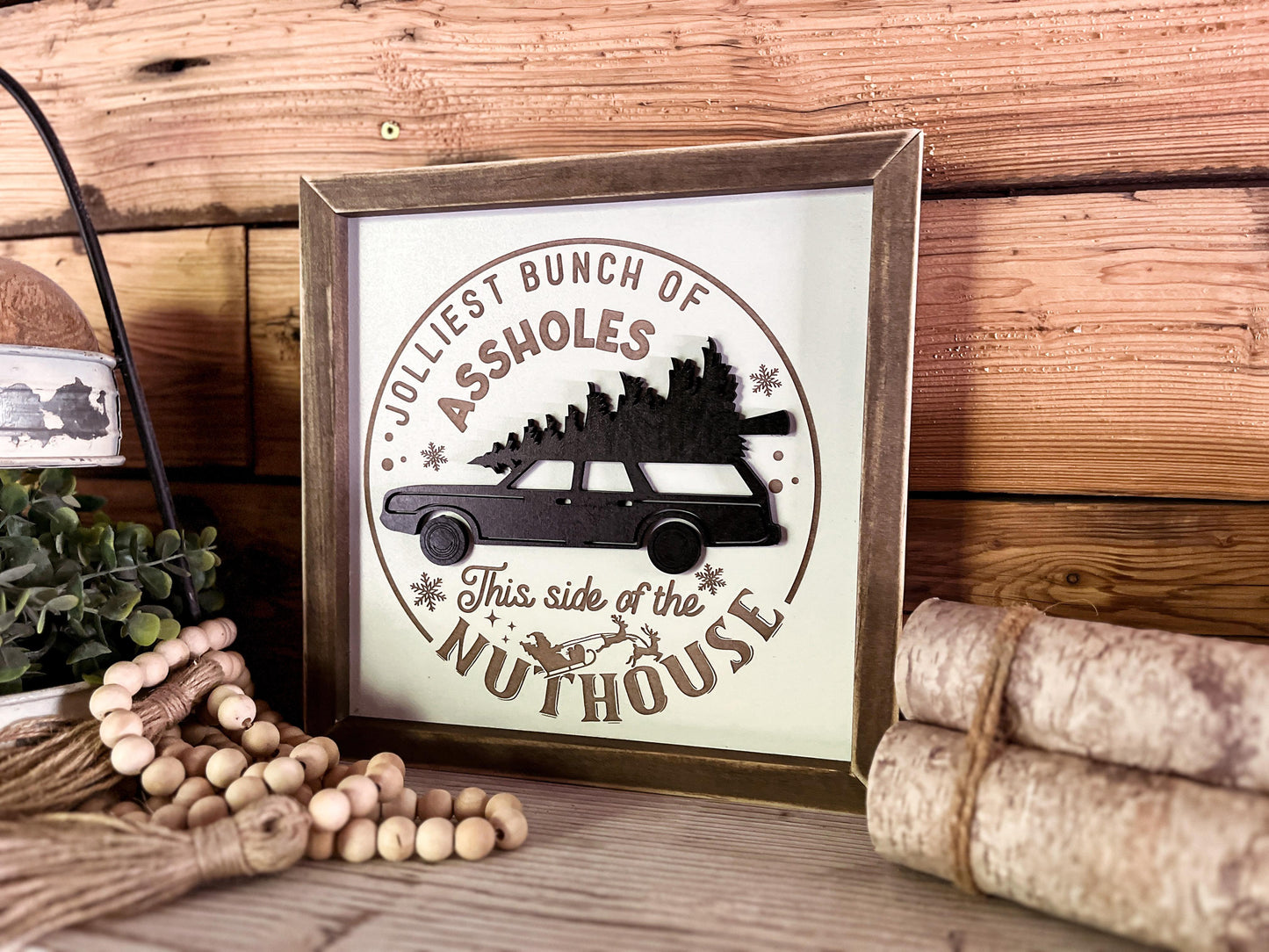 Christmas Sign | Christmas Vacation Quote | Jolliest Bunch of Assholes This Side of the Nuthouse