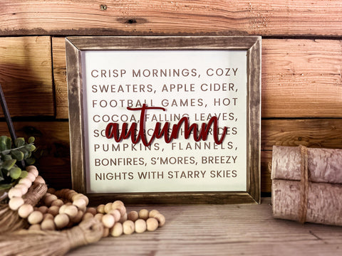 Autumn Subway Art | Fall Decor | Fall Signs for Home | Fall Signs Wooden | Autumn Decor