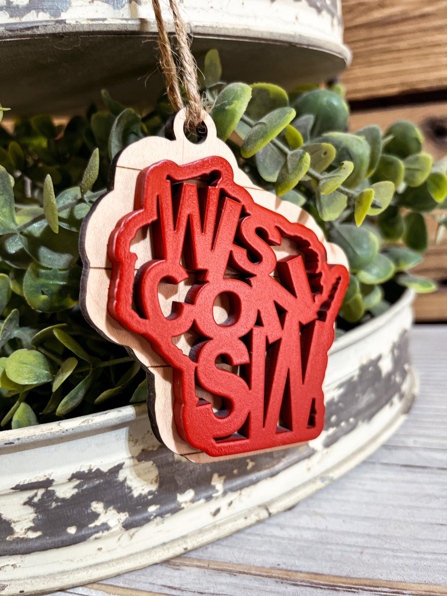 Wisconsin Christmas Ornament | Wisconsin Red