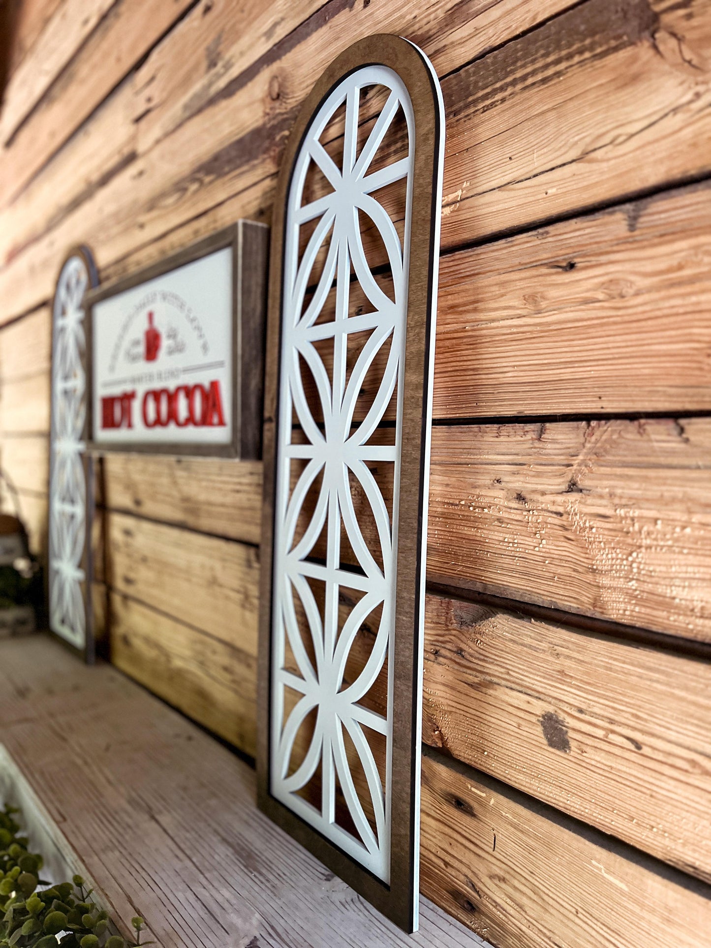 Set of Church Window Wall Decor | Farmhouse Window | Wooden Arch | Arched Frame | Cathedral Window Frame
