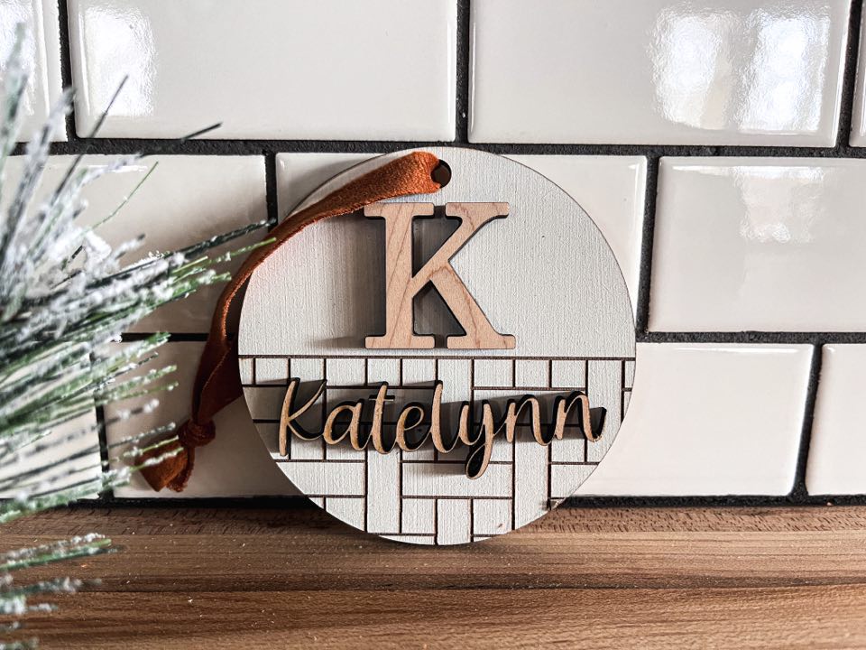 Yearly Ornament | Child Farmhouse Ornament | Personalized Ornament