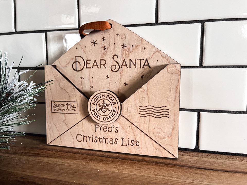 Christmas List Holder | Santa Letter Holder | Christmas Ornament