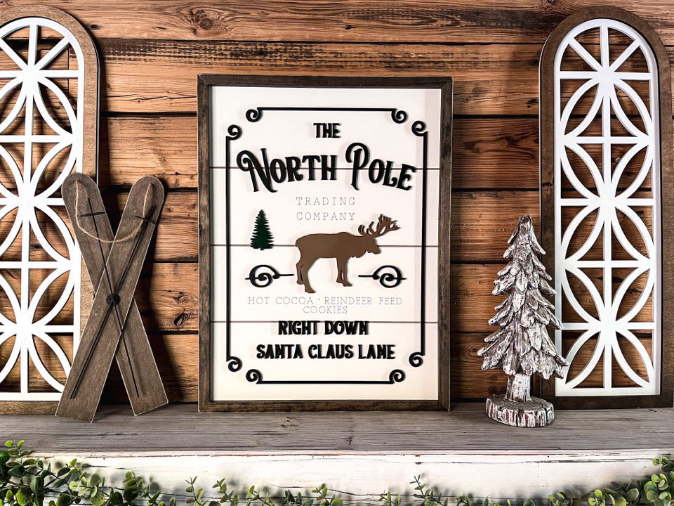 Welcome to the North Pole Sign | Farmhouse Christmas Sign | Winter Sign