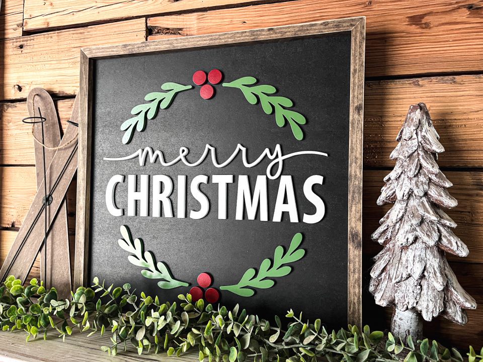 Merry Christmas Sign | Farmhouse Christmas Sign