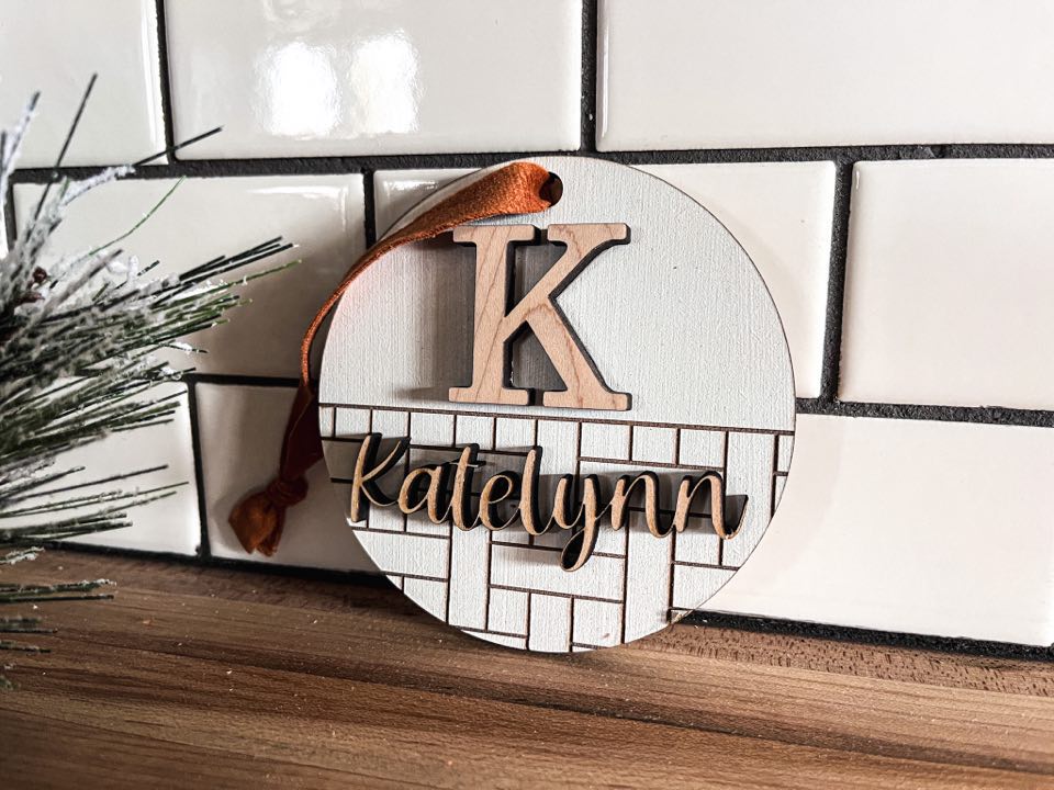 Yearly Ornament | Child Farmhouse Ornament | Personalized Ornament