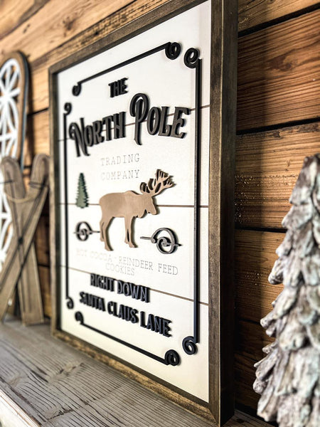 Welcome to the North Pole Sign | Farmhouse Christmas Sign | Winter Sign