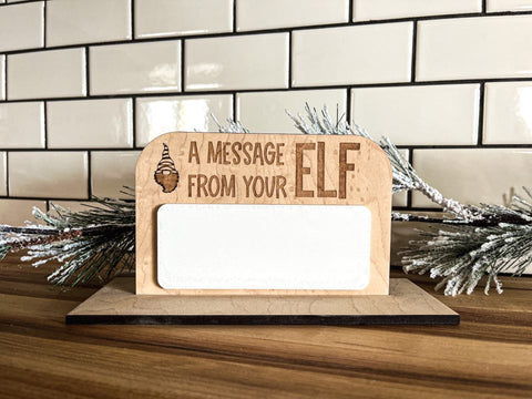 A Message From Your Elf Board | Dry Erase Message Board for Christmas