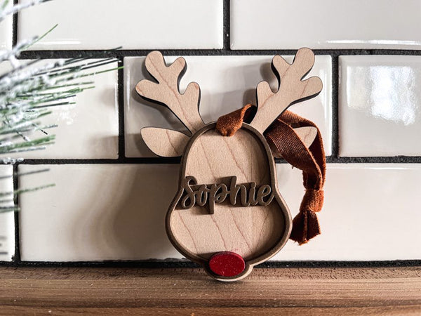 Reindeer Ornament | Yearly Ornament | Child Name Ornament