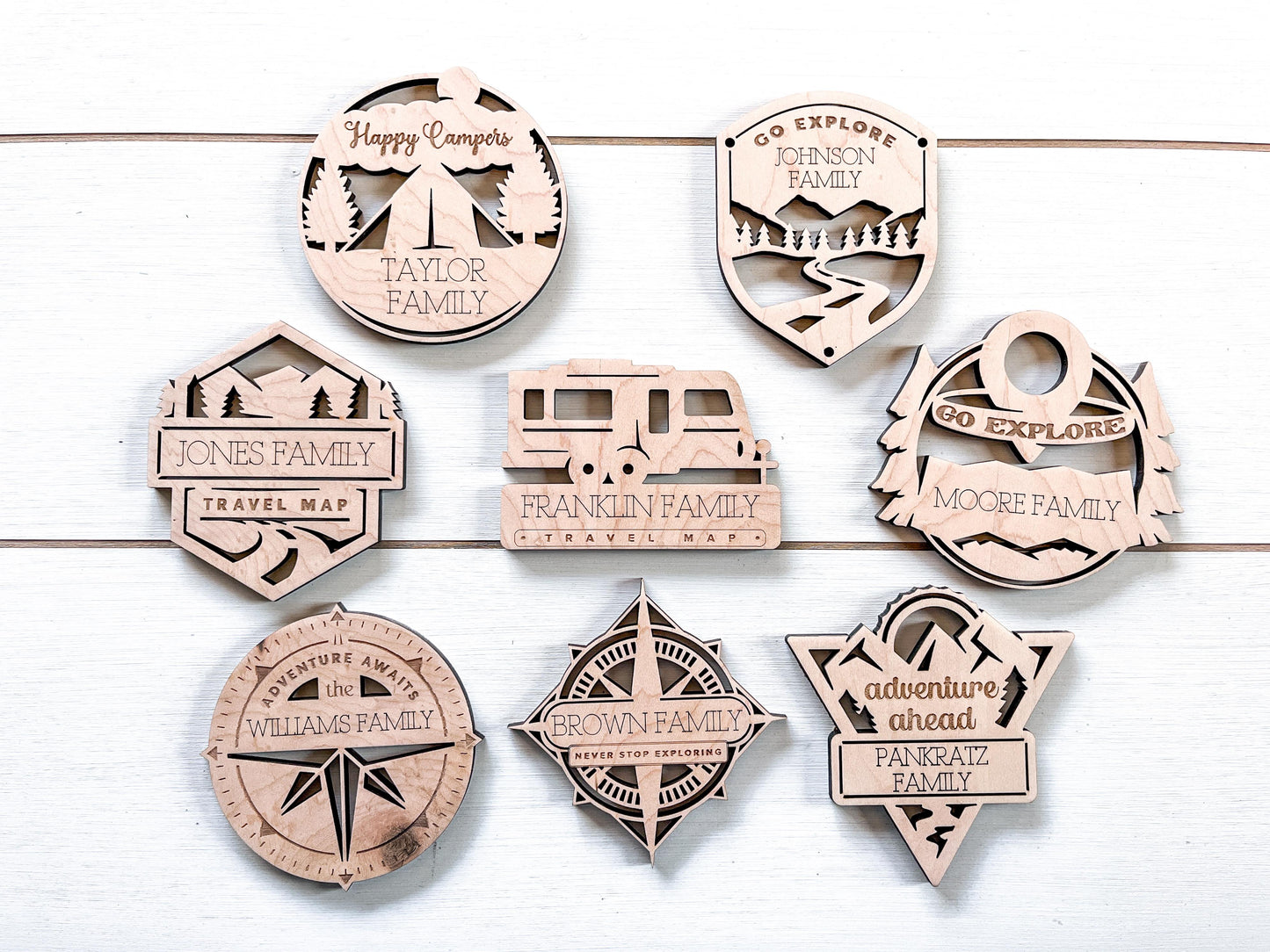 Personalized 3-D USA Puzzle Travel Tracker Map