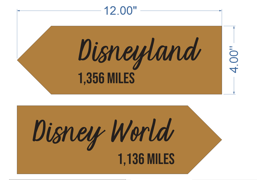 Custom Distance Sign | Personalized Town & City Mileage Sign