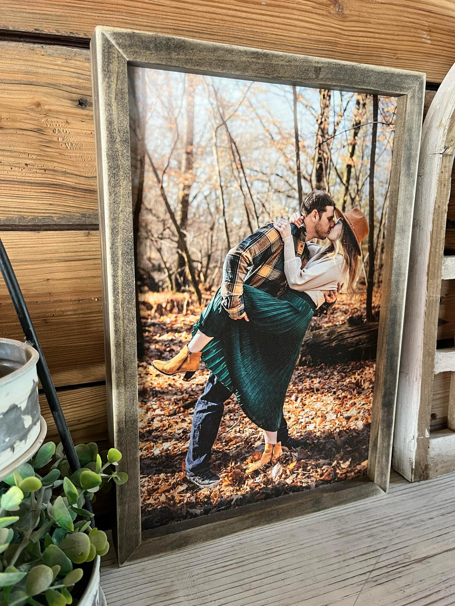 Framed Wood Print | Custom UV-Printed Photo with Optional Raised Lettering