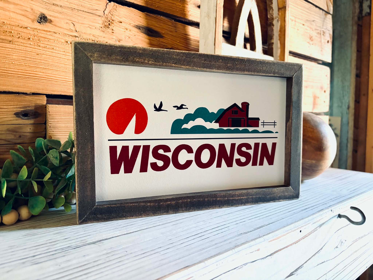 Wisconsin America’s Dairyland Sign | License Plate Inspired Decor