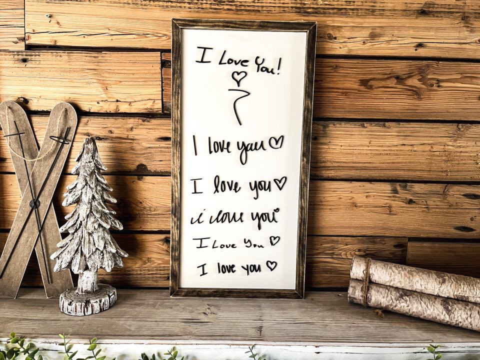 Custom Kids Handwriting Sign | Raised Lettering | Personalized Handwritten Sign