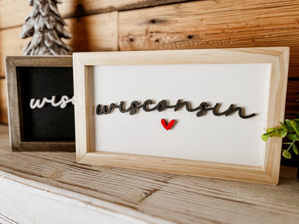 Wisconsin Sign | Wisconsin Art | Wisconsin Decor | Wisconsin Gifts