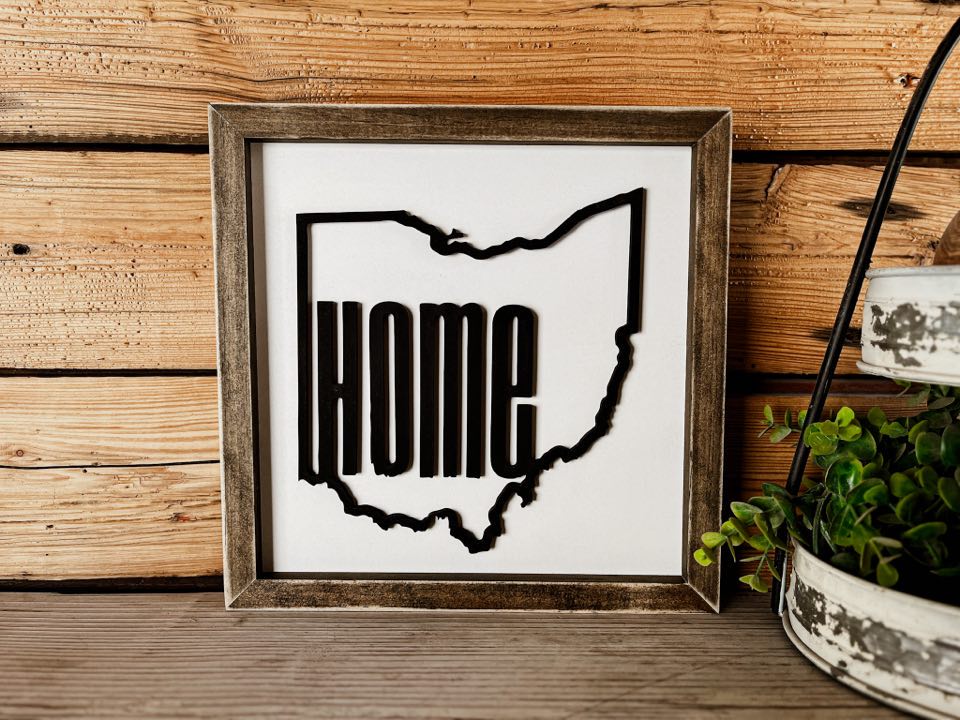 Ohio Art | Ohio Home Sign | Ohio Home Decor | Ohio Gifts