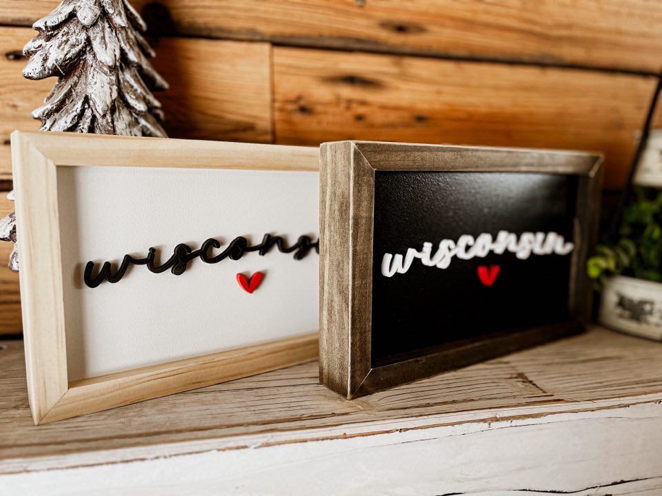 Wisconsin Sign | Wisconsin Art | Wisconsin Decor | Wisconsin Gifts