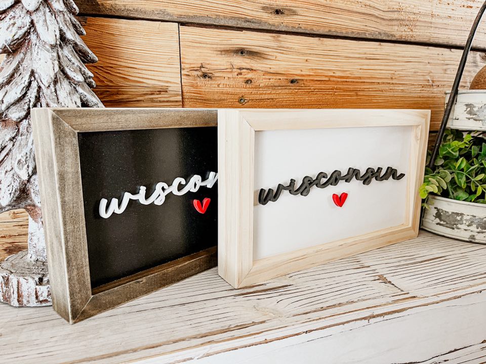 Wisconsin Sign | Wisconsin Art | Wisconsin Decor | Wisconsin Gifts