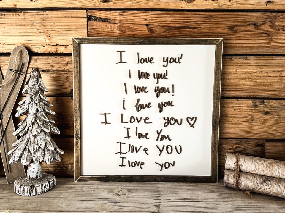 Custom Kids Handwriting Sign | Raised Lettering | Personalized Handwritten Sign