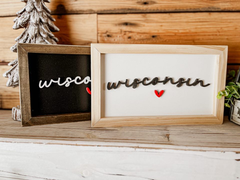 Wisconsin Sign | Wisconsin Art | Wisconsin Decor | Wisconsin Gifts