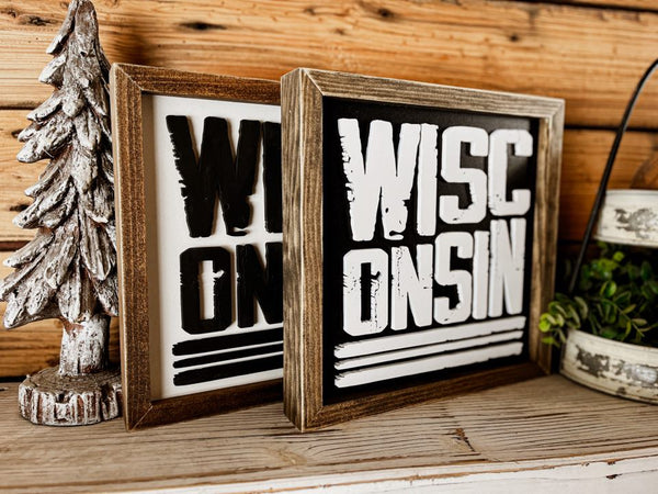 Wisconsin Sign | Wisconsin Art | Wisconsin Home Decor | Wisconsin Gifts