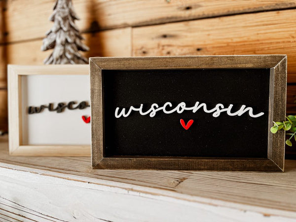 Wisconsin Sign | Wisconsin Art | Wisconsin Decor | Wisconsin Gifts