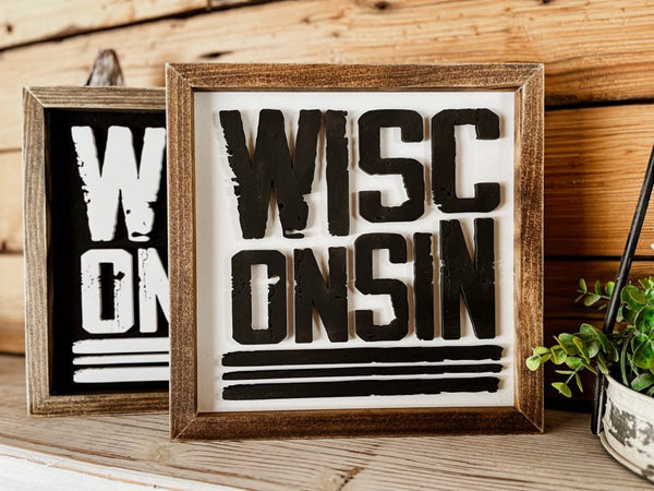 Wisconsin Sign | Wisconsin Art | Wisconsin Home Decor | Wisconsin Gifts