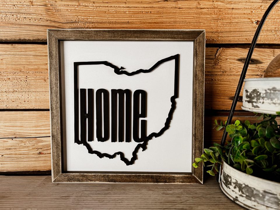 Ohio Art | Ohio Home Sign | Ohio Home Decor | Ohio Gifts