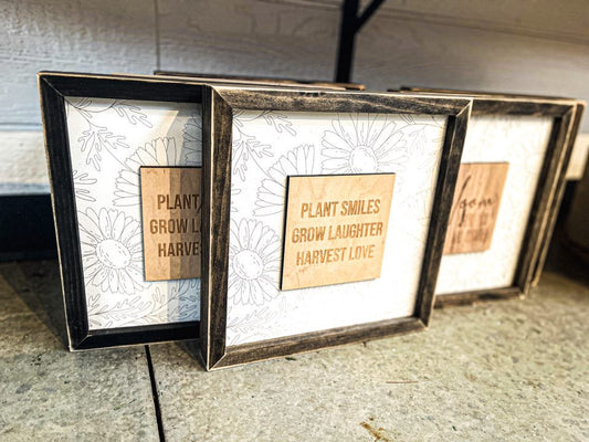 Plant Lovers Sign | Inspirational Sign | Plant Smiles, Grow Laughter, Harvest Love | Bloom Where You Are Planted | Happiness Blooms From Within