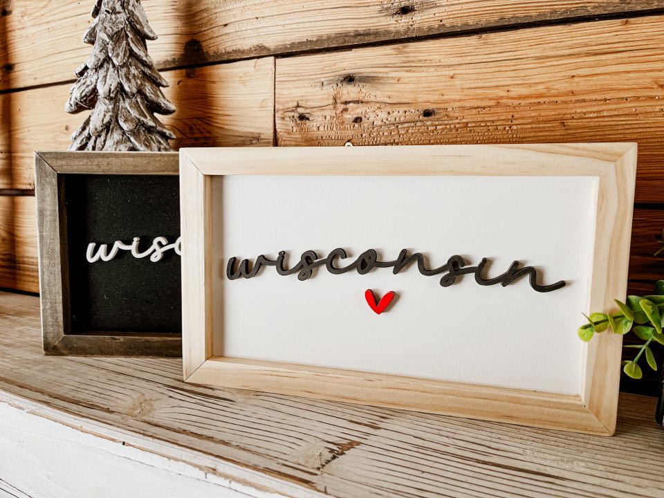 Wisconsin Sign | Wisconsin Art | Wisconsin Decor | Wisconsin Gifts