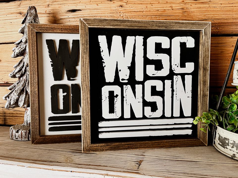 Wisconsin Sign | Wisconsin Art | Wisconsin Home Decor | Wisconsin Gifts