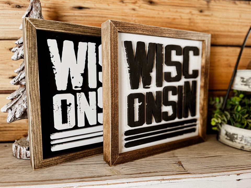 Wisconsin Sign | Wisconsin Art | Wisconsin Home Decor | Wisconsin Gifts