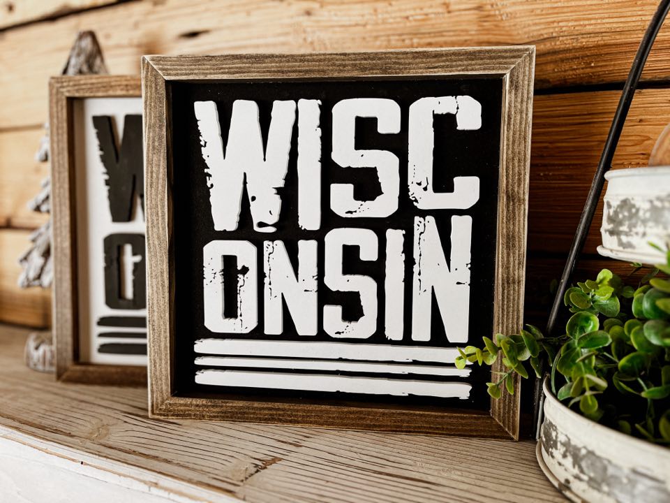 Wisconsin Sign | Wisconsin Art | Wisconsin Home Decor | Wisconsin Gifts