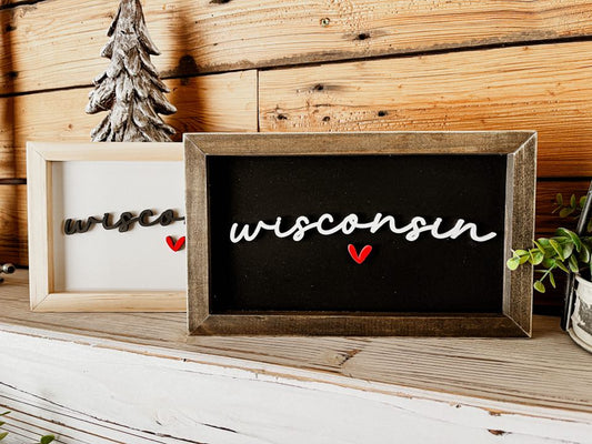 Wisconsin Sign | Wisconsin Art | Wisconsin Decor | Wisconsin Gifts