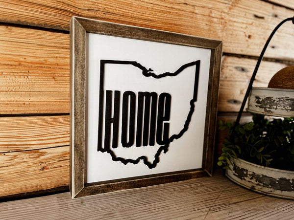 Ohio Art | Ohio Home Sign | Ohio Home Decor | Ohio Gifts