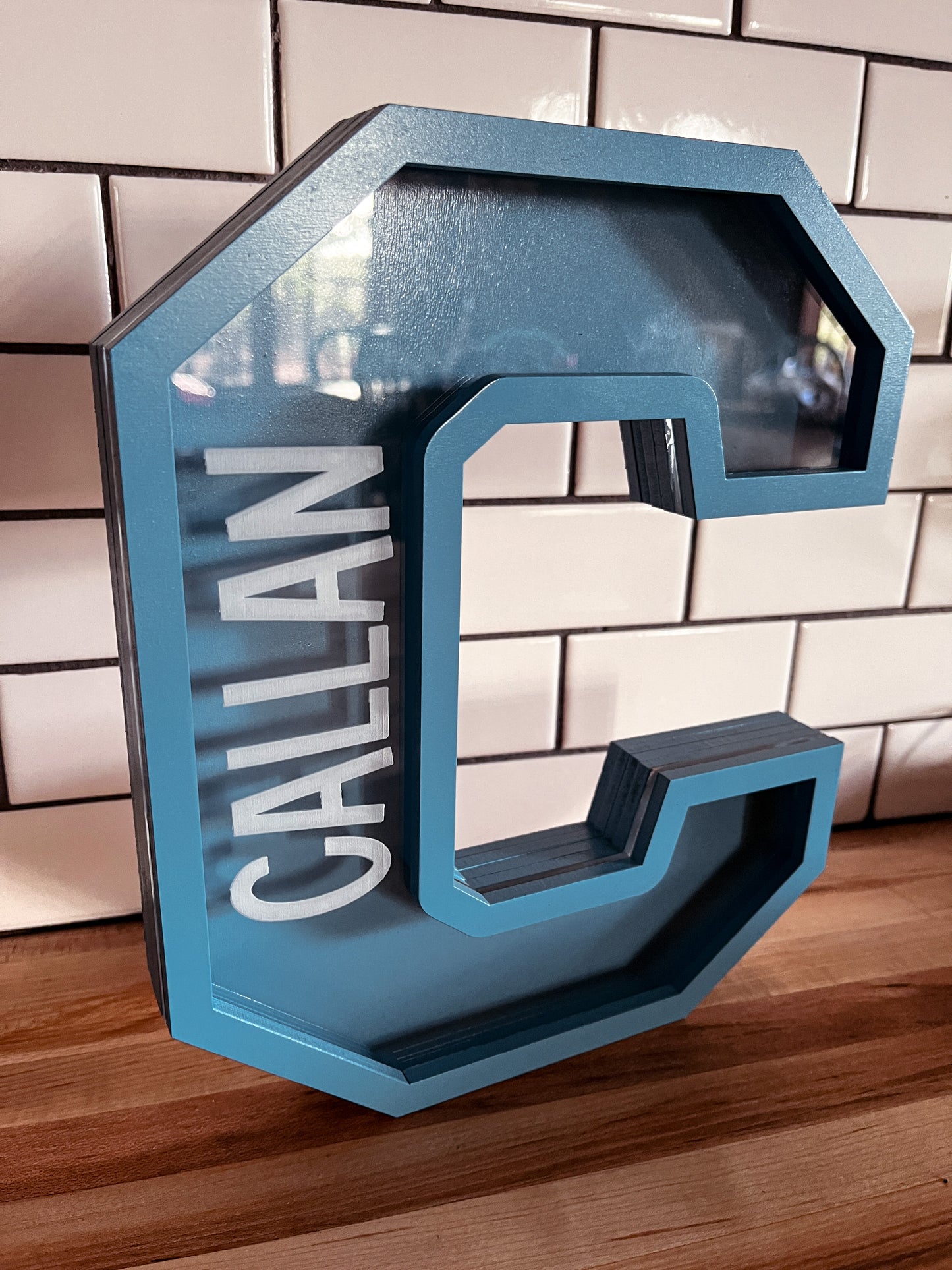 Piggy Bank with Engraved Acrylic