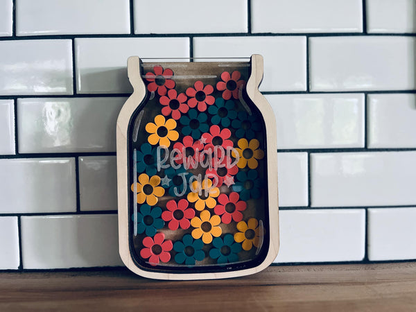 Reward Jar Magnetic | Class Stars Jar | Smiley Face Reward Jar | Flower Reward Jar