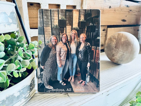 Personalized Photo Printed on Wood | Custom Family, Friends, or Vacation Photo Gift | Girls Trip Keepsake | Unique Wood Photo Keepsake