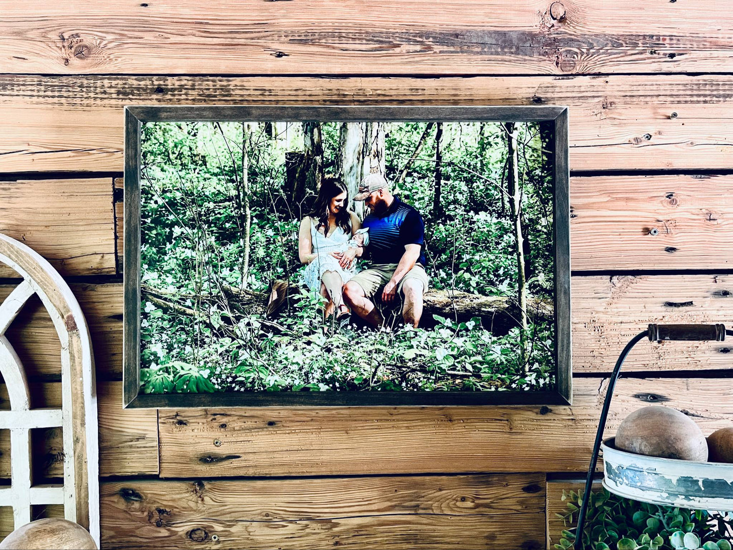 Custom UV Printed Wood Photo | Personalized Framed Picture on Wood | Farmhouse Wall Art | Rustic Wedding Gift | Photo Gift for Anniversary or Family
