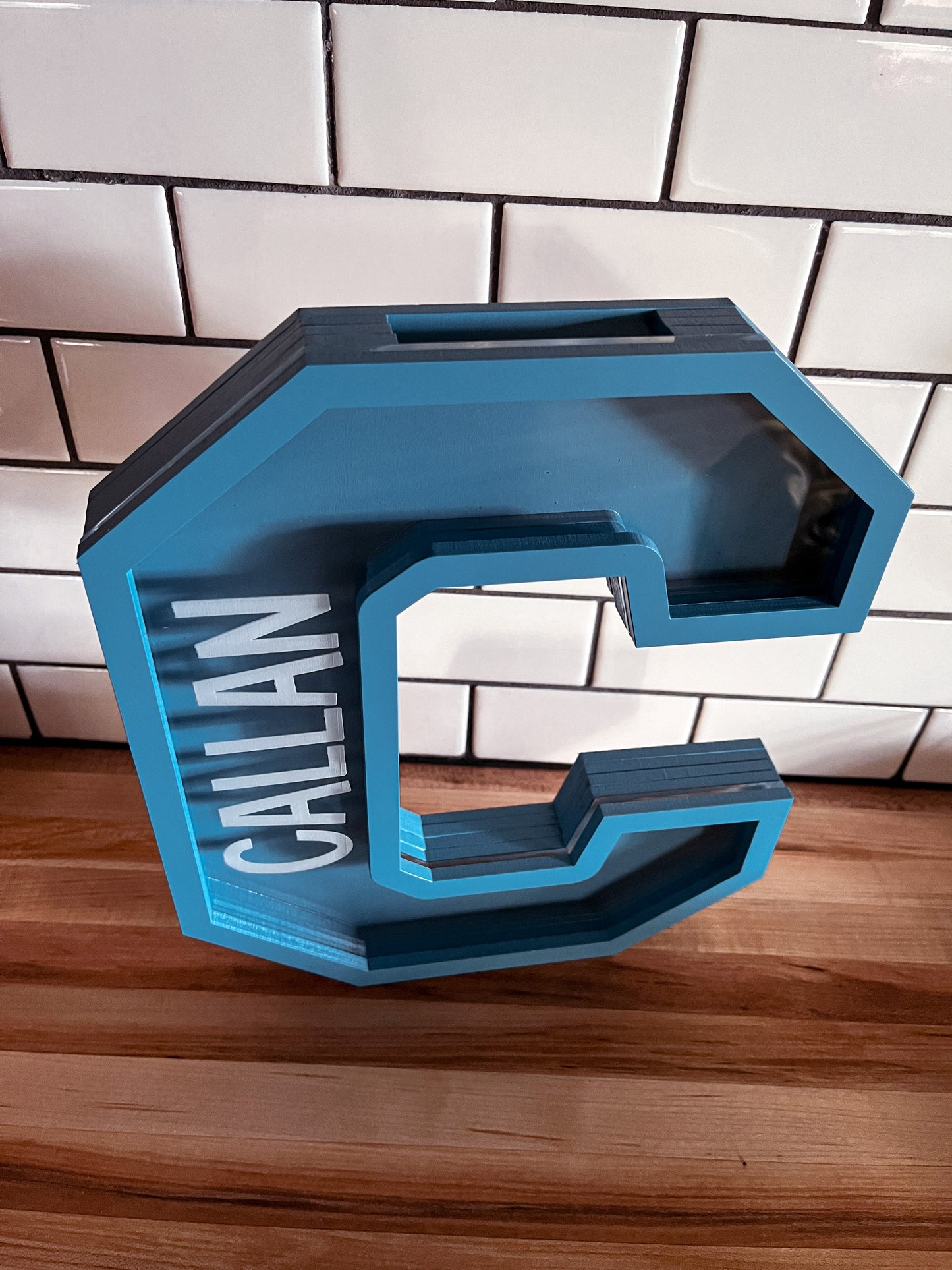 Piggy Bank with Engraved Acrylic