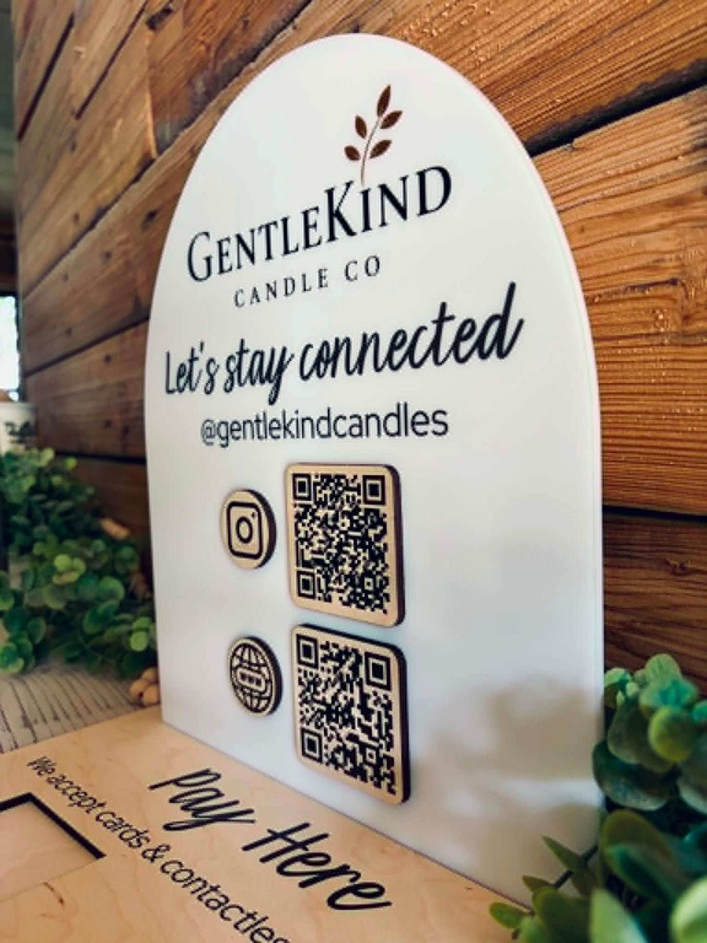 Custom QR Code Business Sign with Social Media & Payment Links