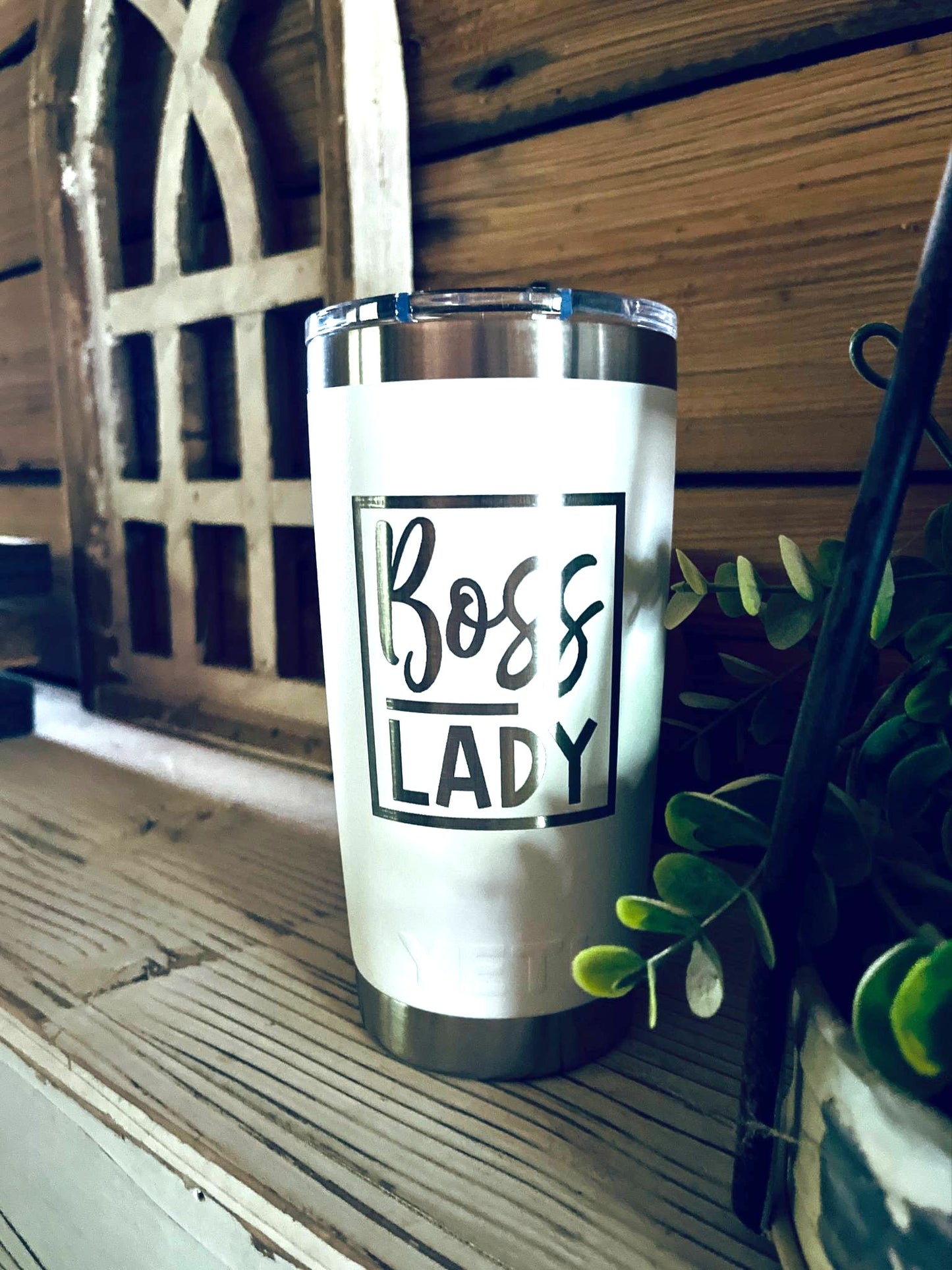 Engraved Boss Lady Tumbler with Handle | Custom Insulated Cup | Mother's Day Gift