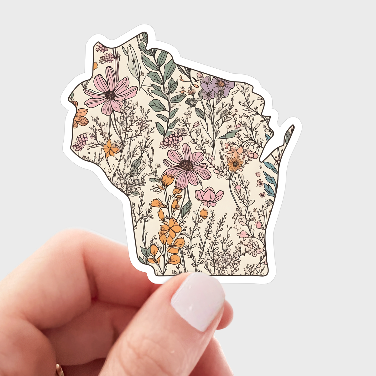 Wisconsin Wildflower Sticker - WI, state, midwest, field