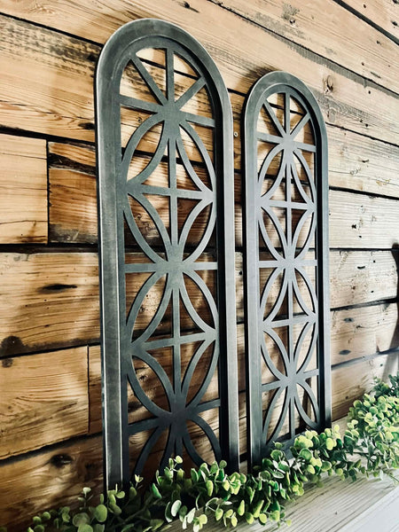 Arched Window Wall Decor – Set of 2, Farmhouse Chic Style