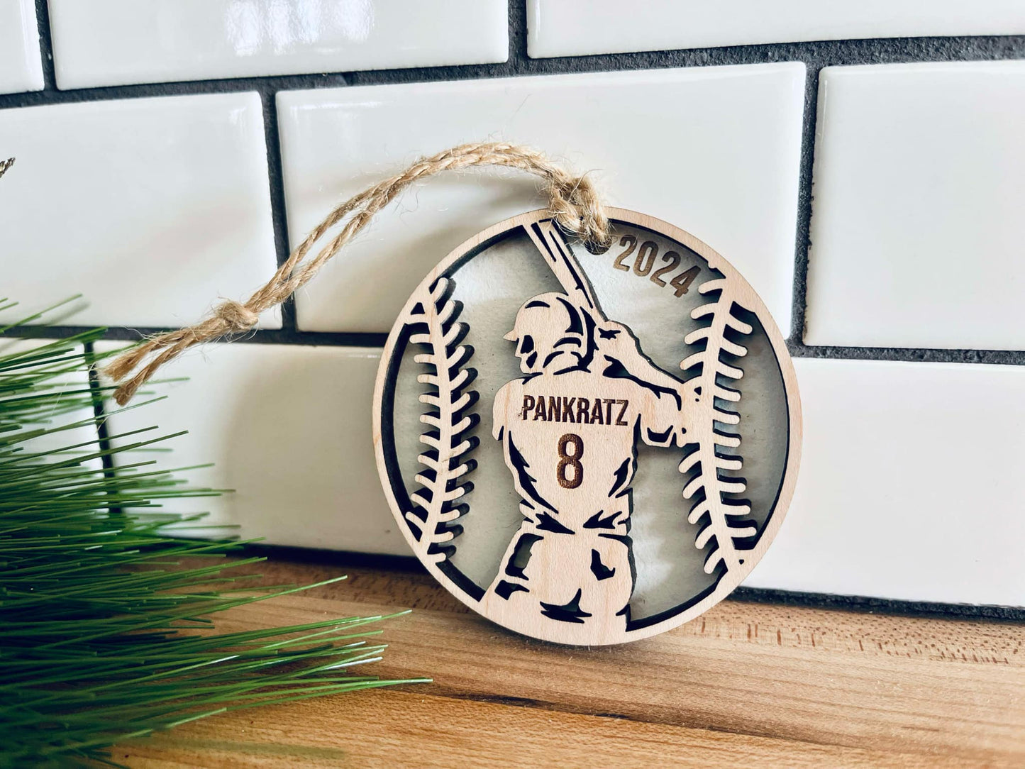 Personalized Sports Ornament | Custom Football Player Ornament | Kid's Yearly Christmas Ornament | Christmas Ornament for Kids